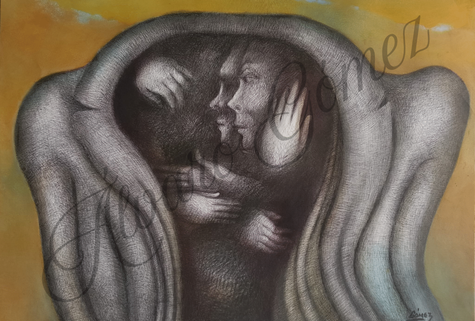 personas protegidas entre un saco de vestir