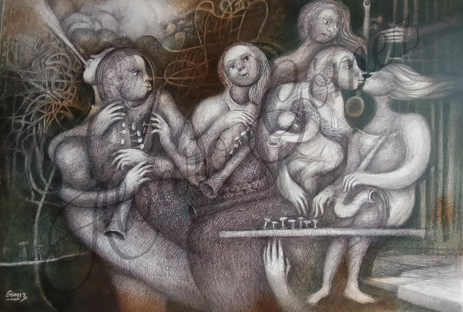 Grupo de personas tocando y disfrutando de musica